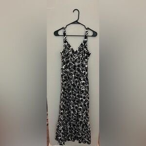 J crew maxi or midi dress with tie belt. Depending on how tall you are!